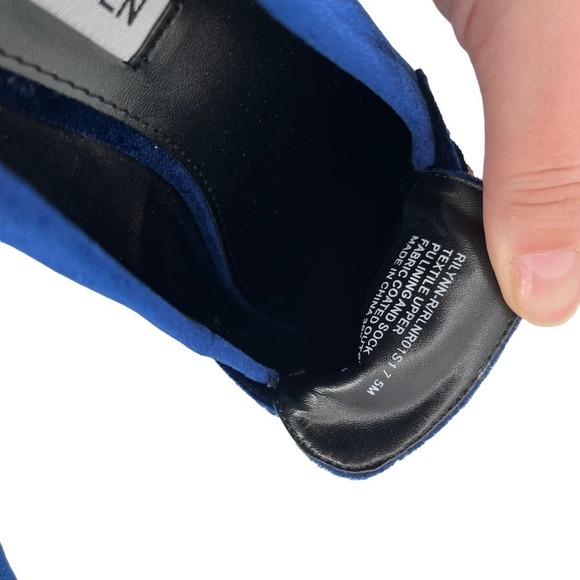 Steve Madden Loafer Rilynn Velvet Blue Rhinestone Silver Chain Women’s 7.5 M - Picture 10 of 10